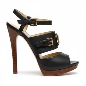 Black open toe sandals
